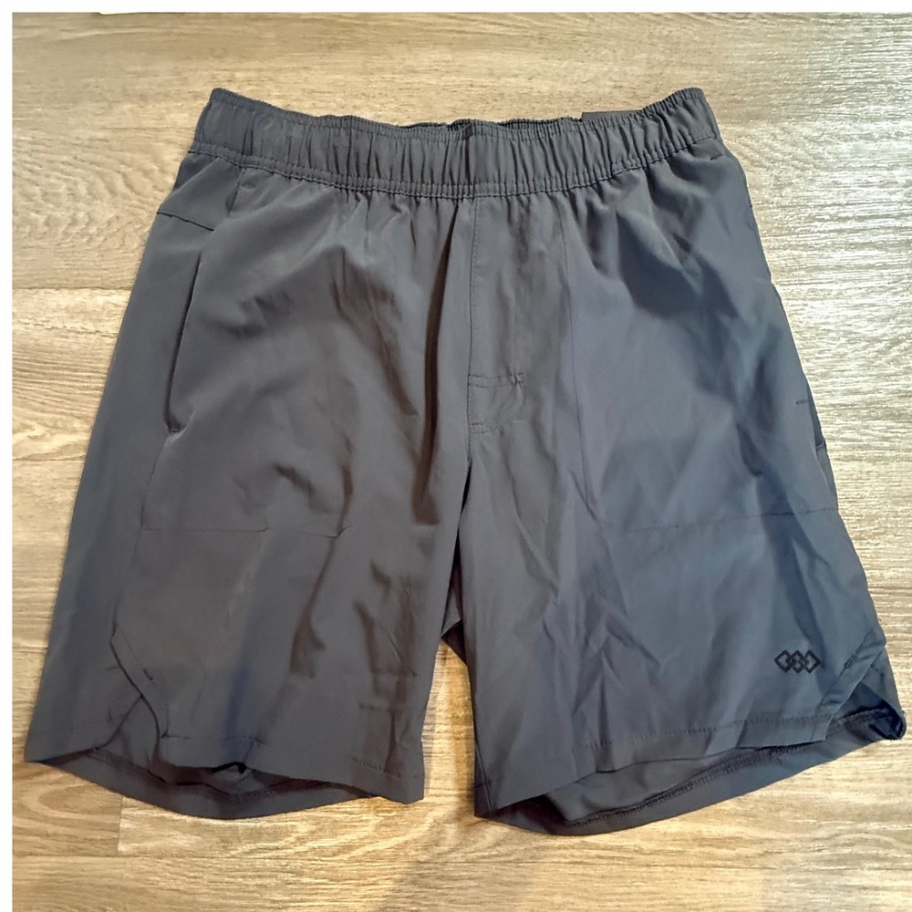 Leg3nd Mens Stretch Athletic Shorts Charcoal Grey 7 Inch Inseam Size Small NWT